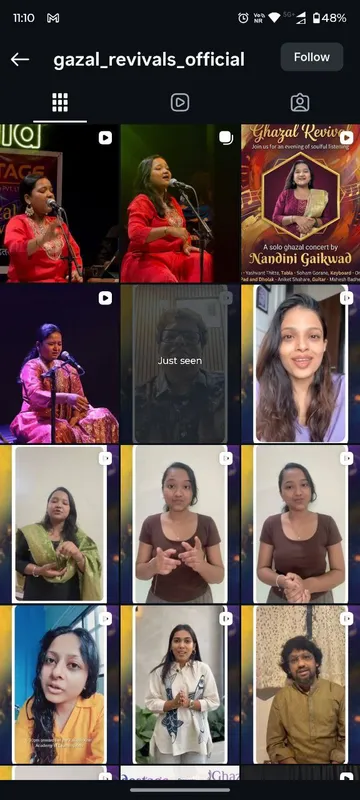 Gazal Revival Instagram feed managed by Social Vishwa
